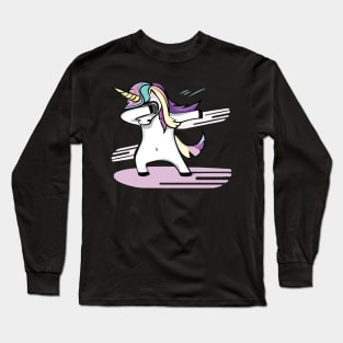 Dabbing Unicorn T Shirt Unicorn Dab T Shirt Unicorn Gift Long Sleeve T-Shirt